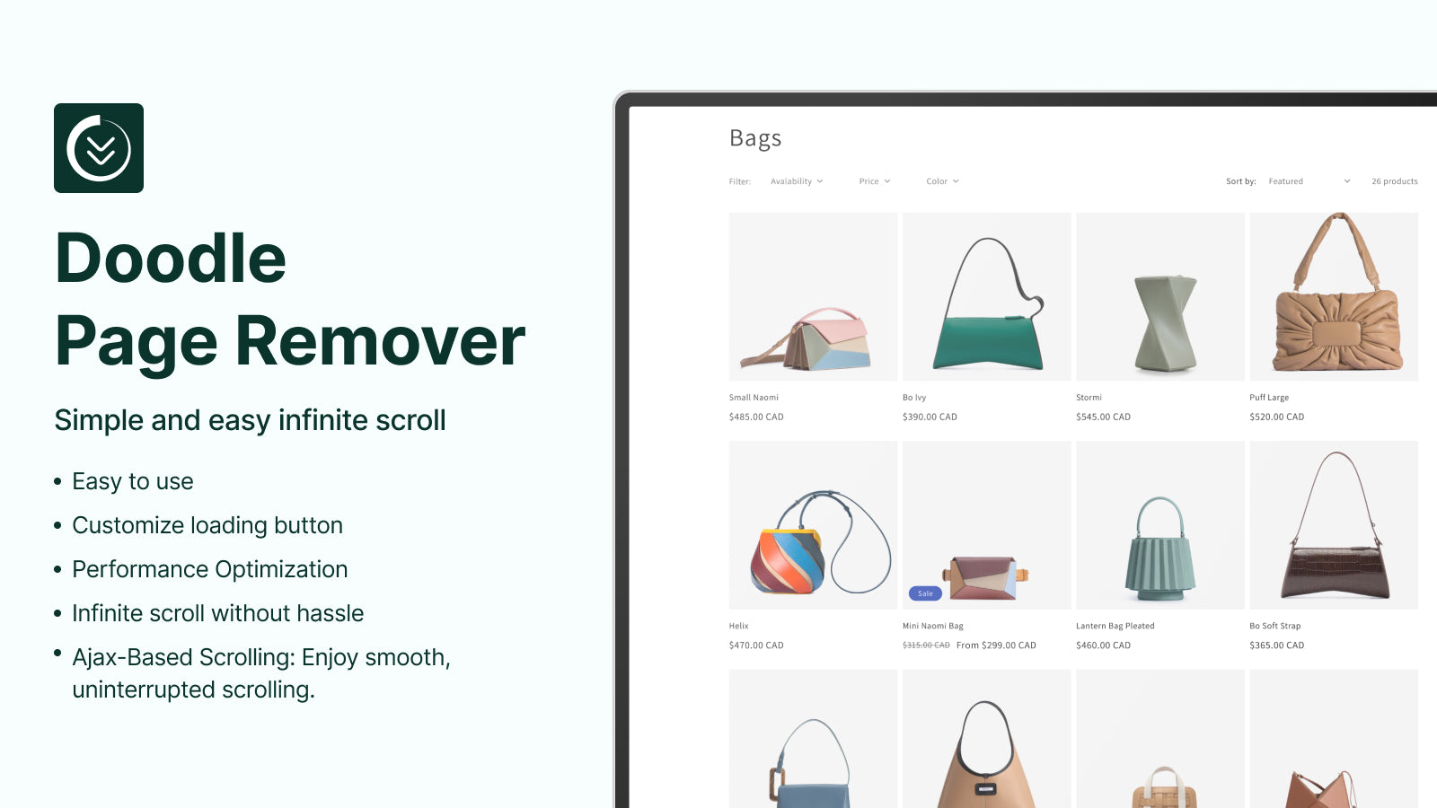 Infinite scroll for product listing page