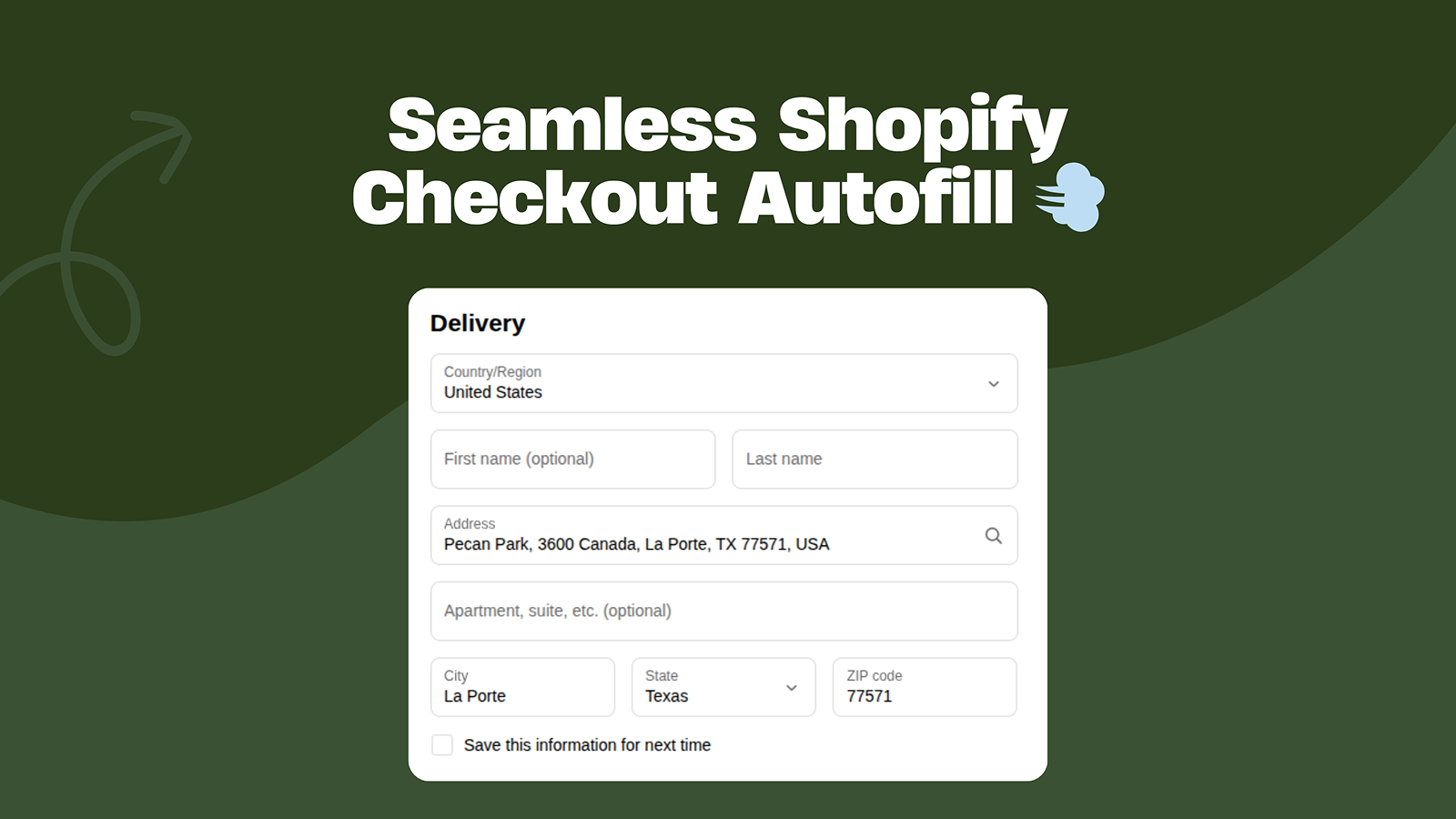 Seamless Shopify Checkout Autofill 💨