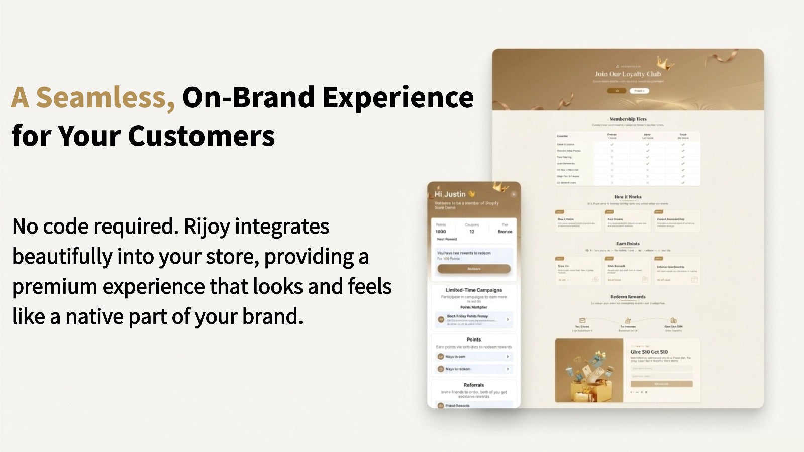 Rijoy: Seamless on-brand loyalty experience
