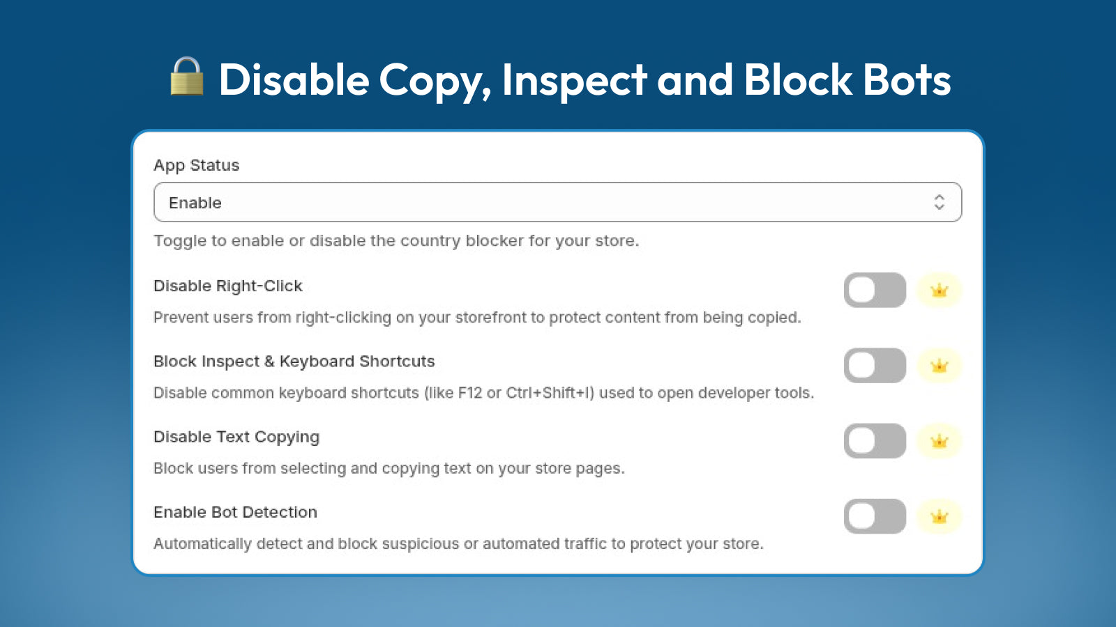 Block Copy, Inspect and Bots