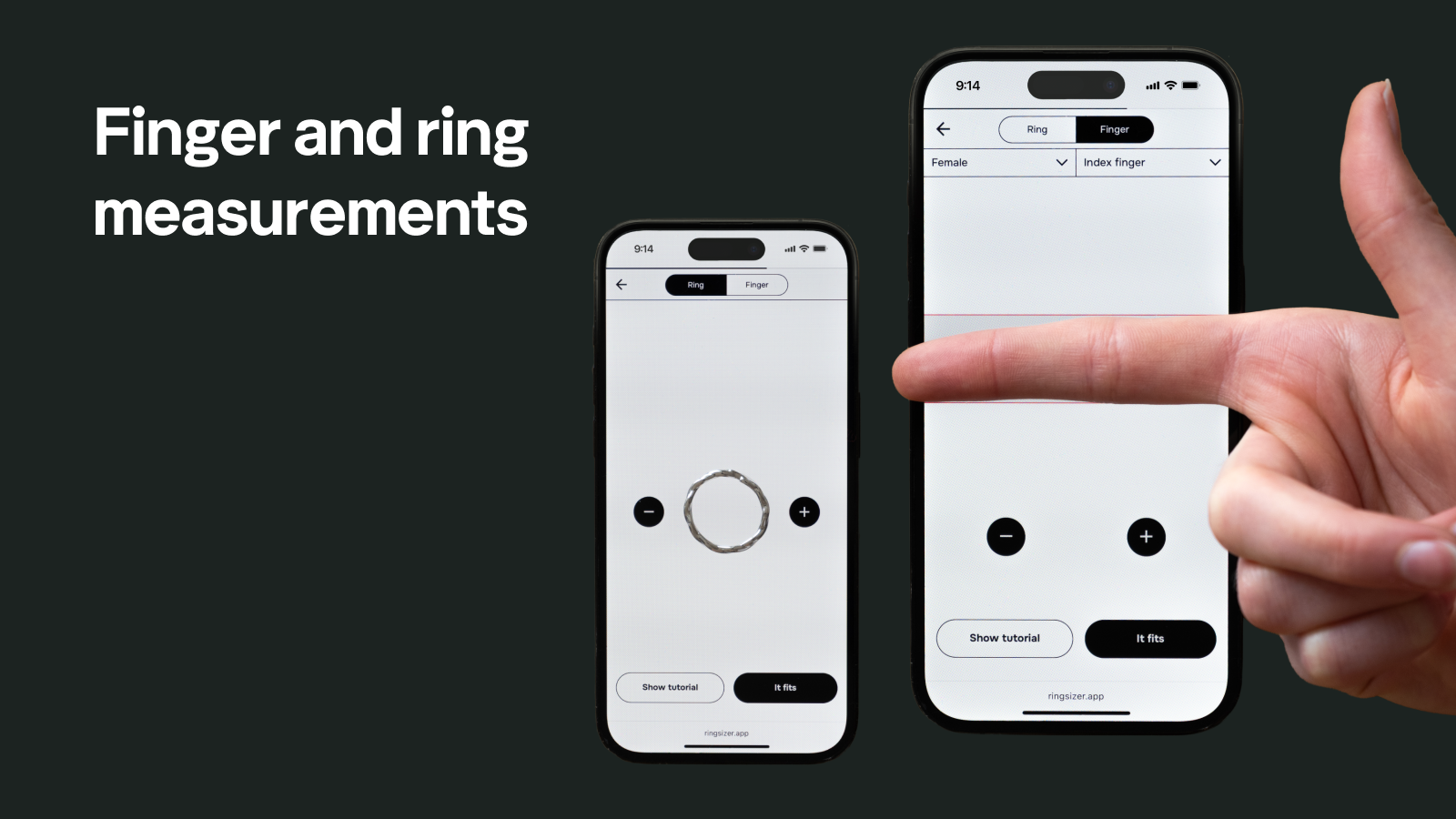 Finger and ring measurements