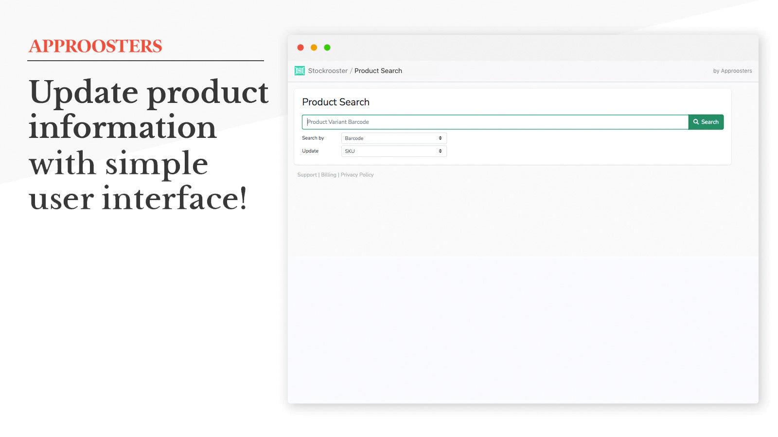 Update product information of your choice