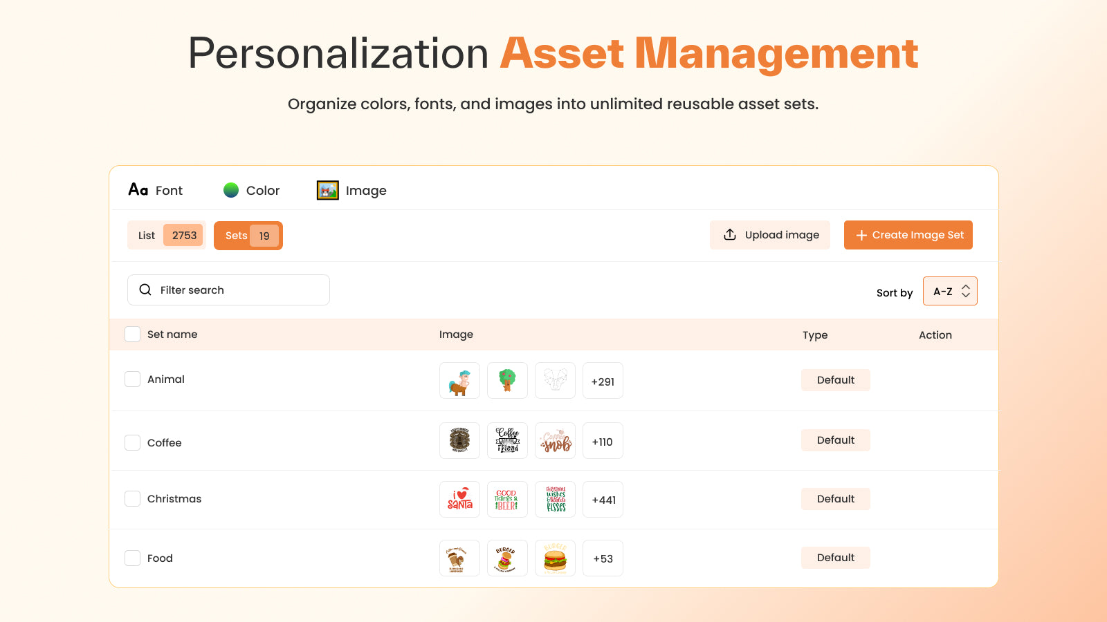 Personalization Assets