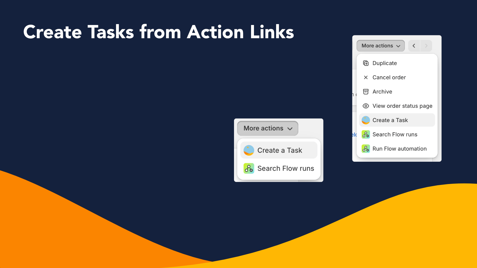Create Tasks from Action Links