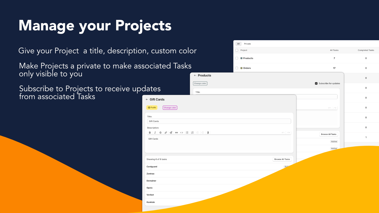 Create & Manager your Projects