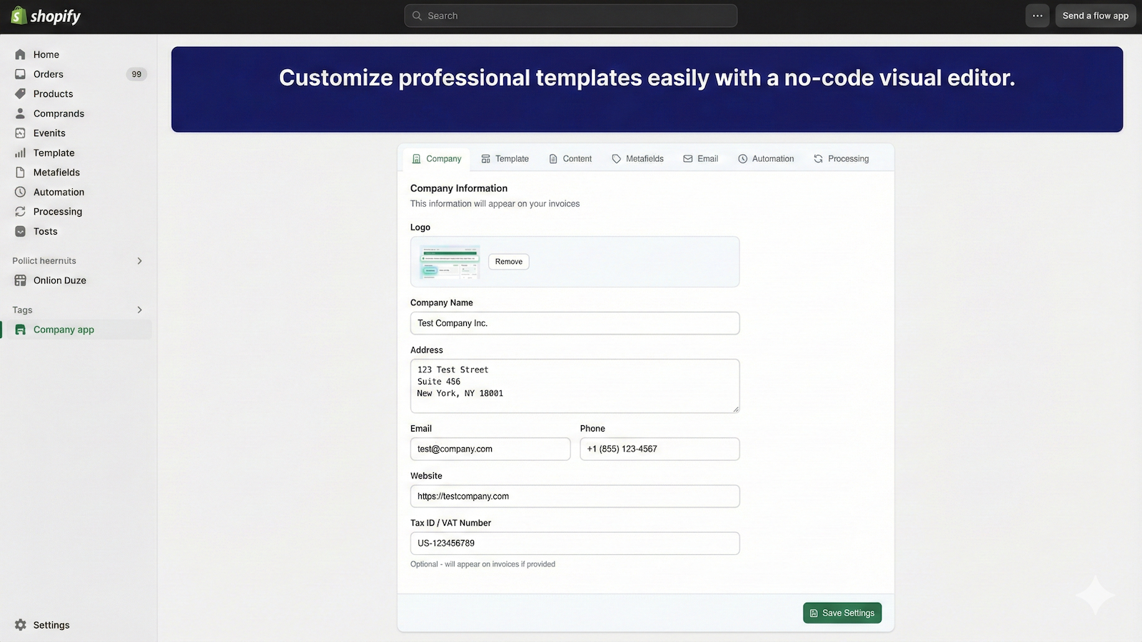 Customize professional templates easily with a no-code