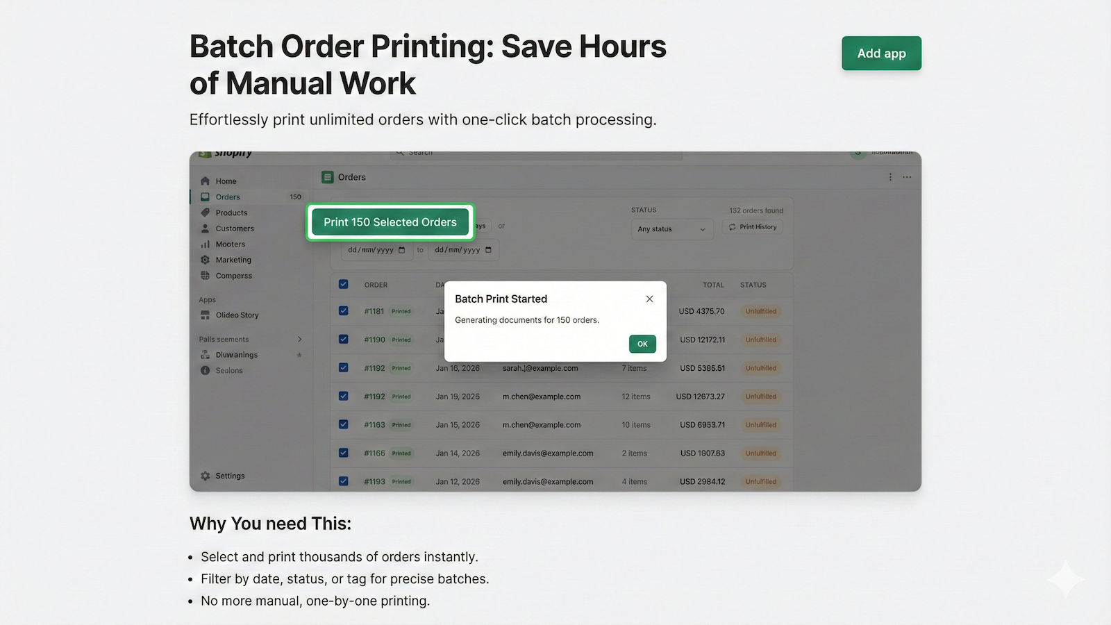 No more cap 50 order per print