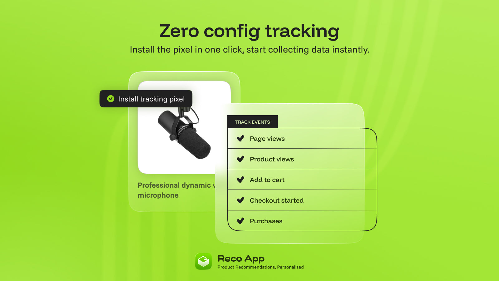 Collage highlighting speedy product onboarding flow