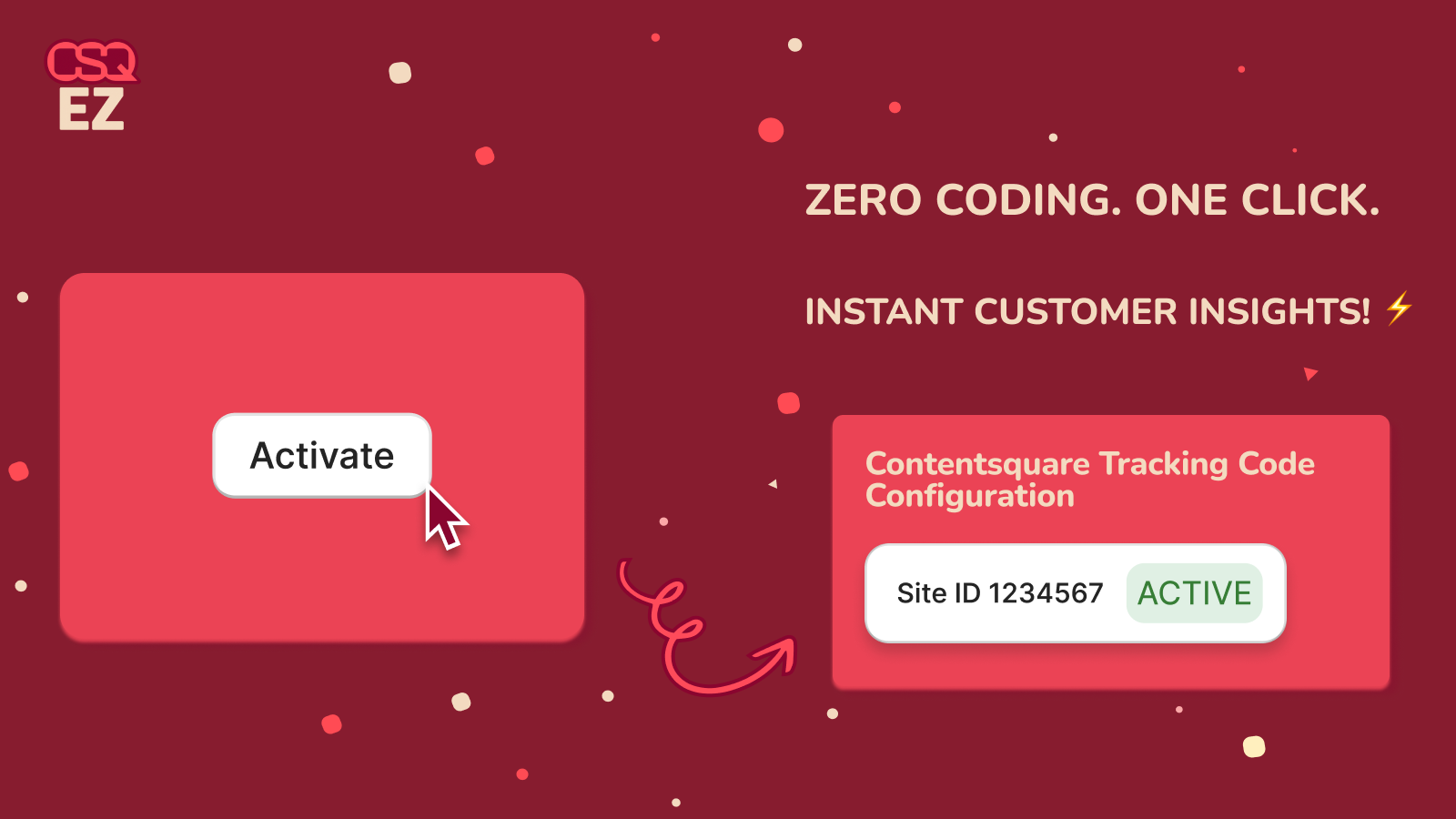 Zero coding. One click. Instant customer insights!