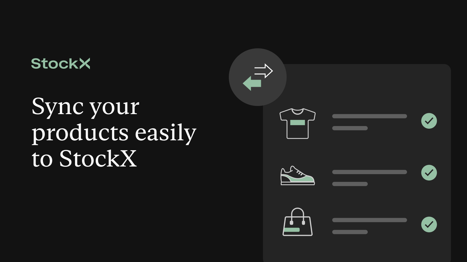Sync your products to StockX