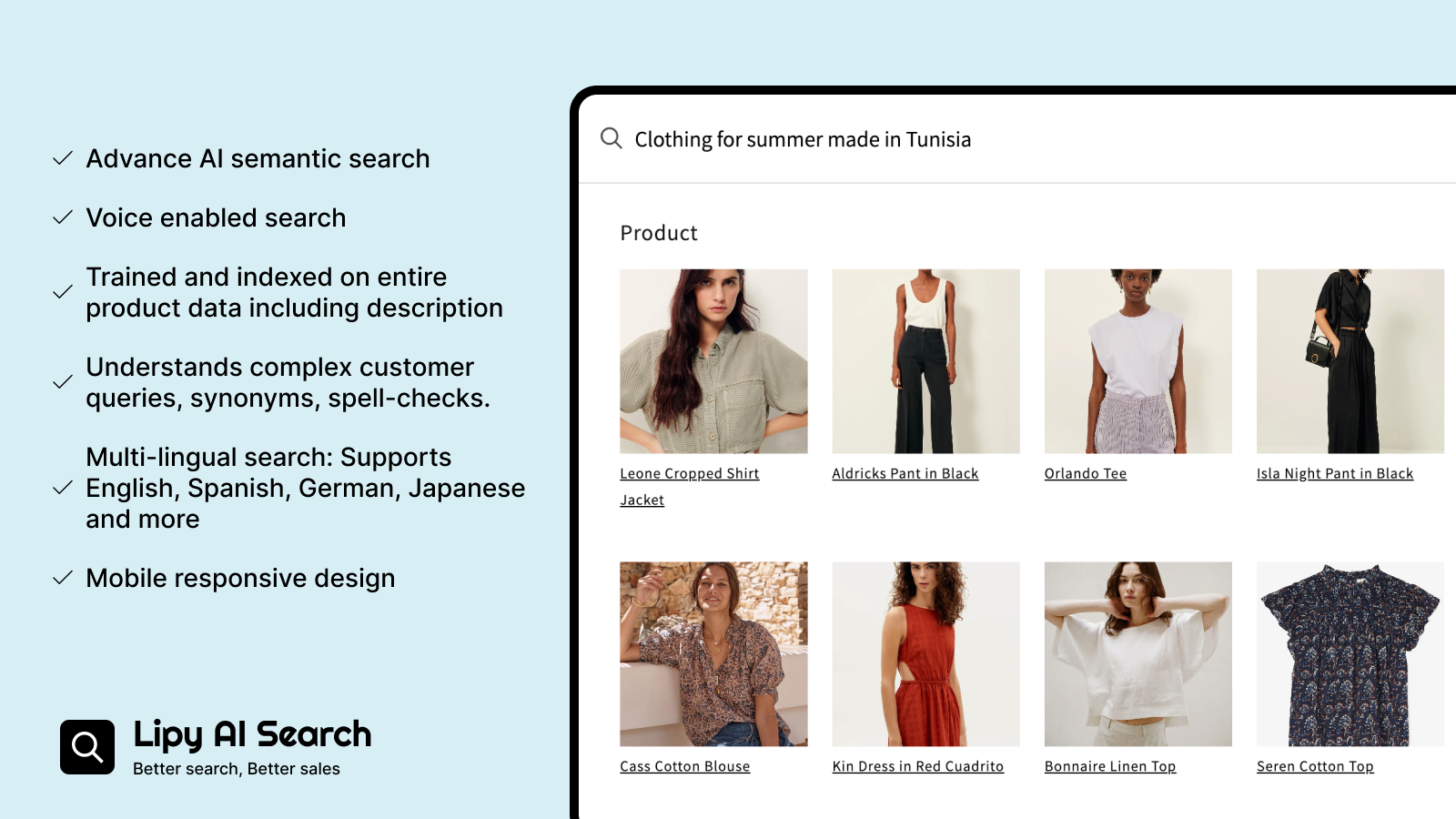 Lipy AI Search for Shopify stores