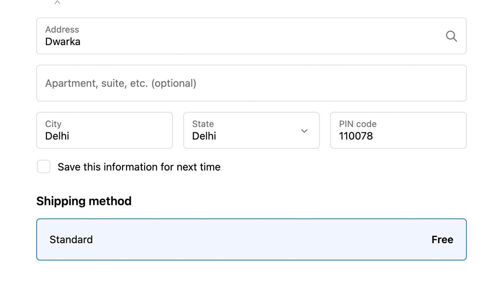 Blacklisted pin code only showing prepaid option 