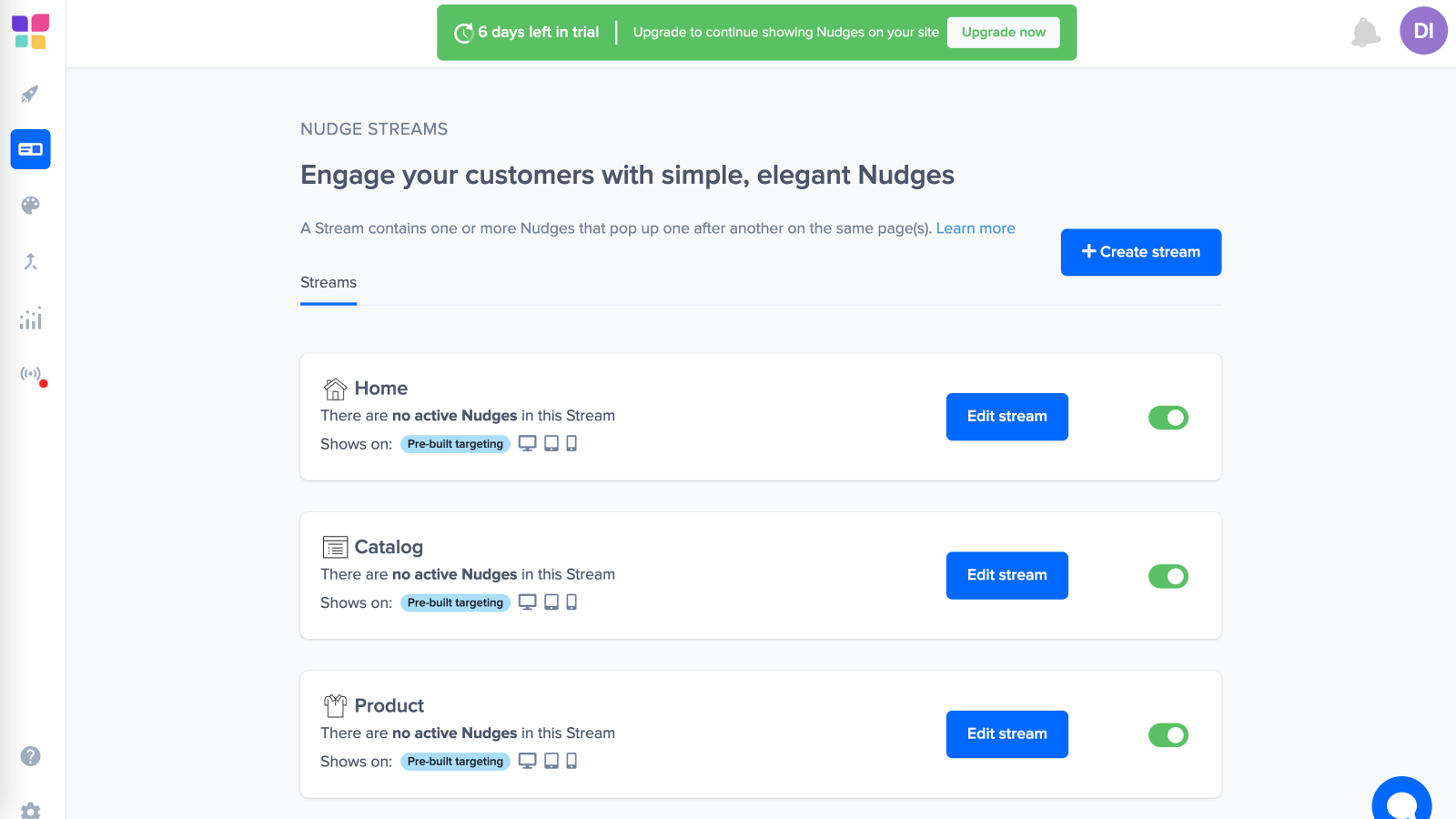 Sales Pop &amp; Social Proof Streams - Page Types