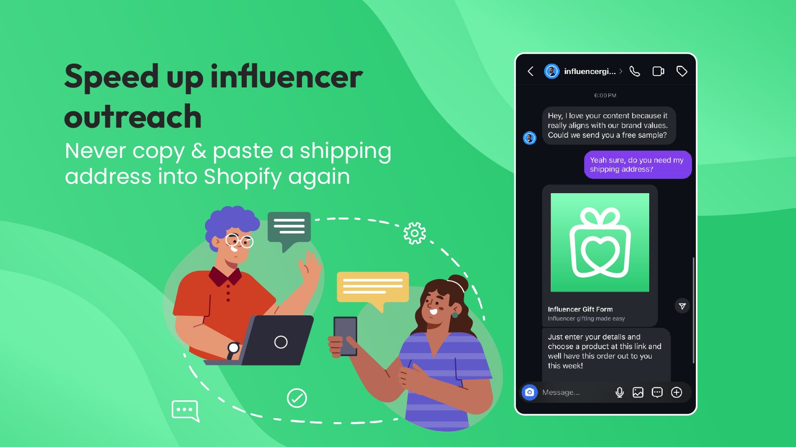 Speed up in influencer outreach - Never copy & paste a shipping 