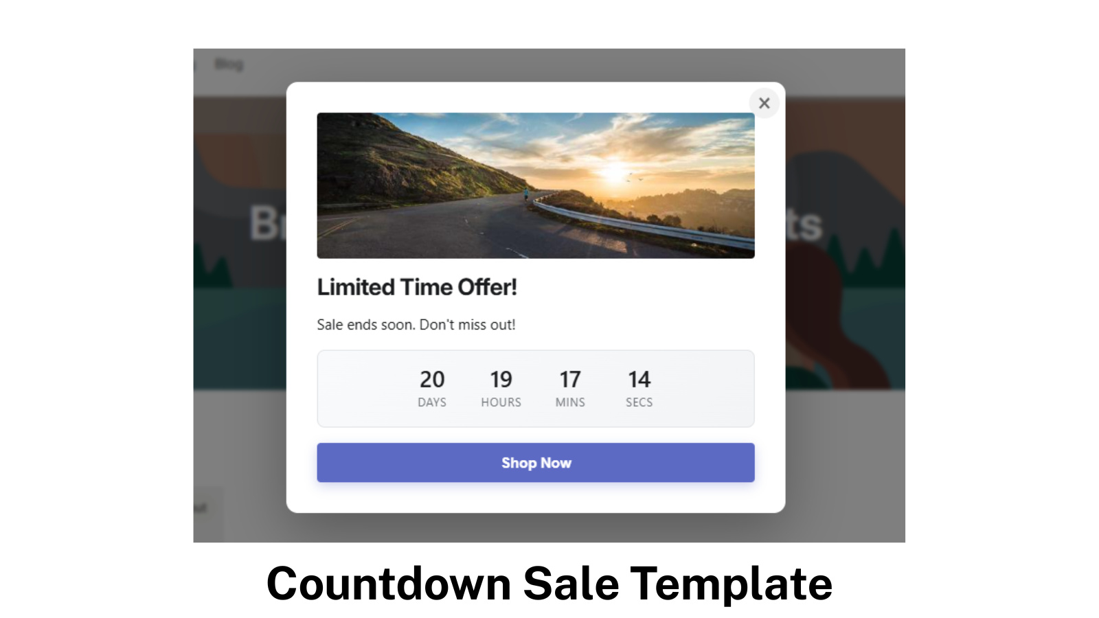 Countdown Sale template to promote time bound sales