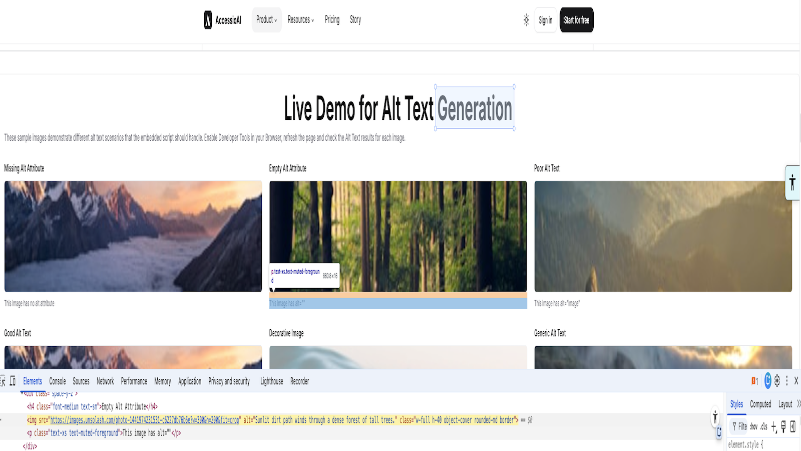 Accessio AI Accessibility - AI Alt Text