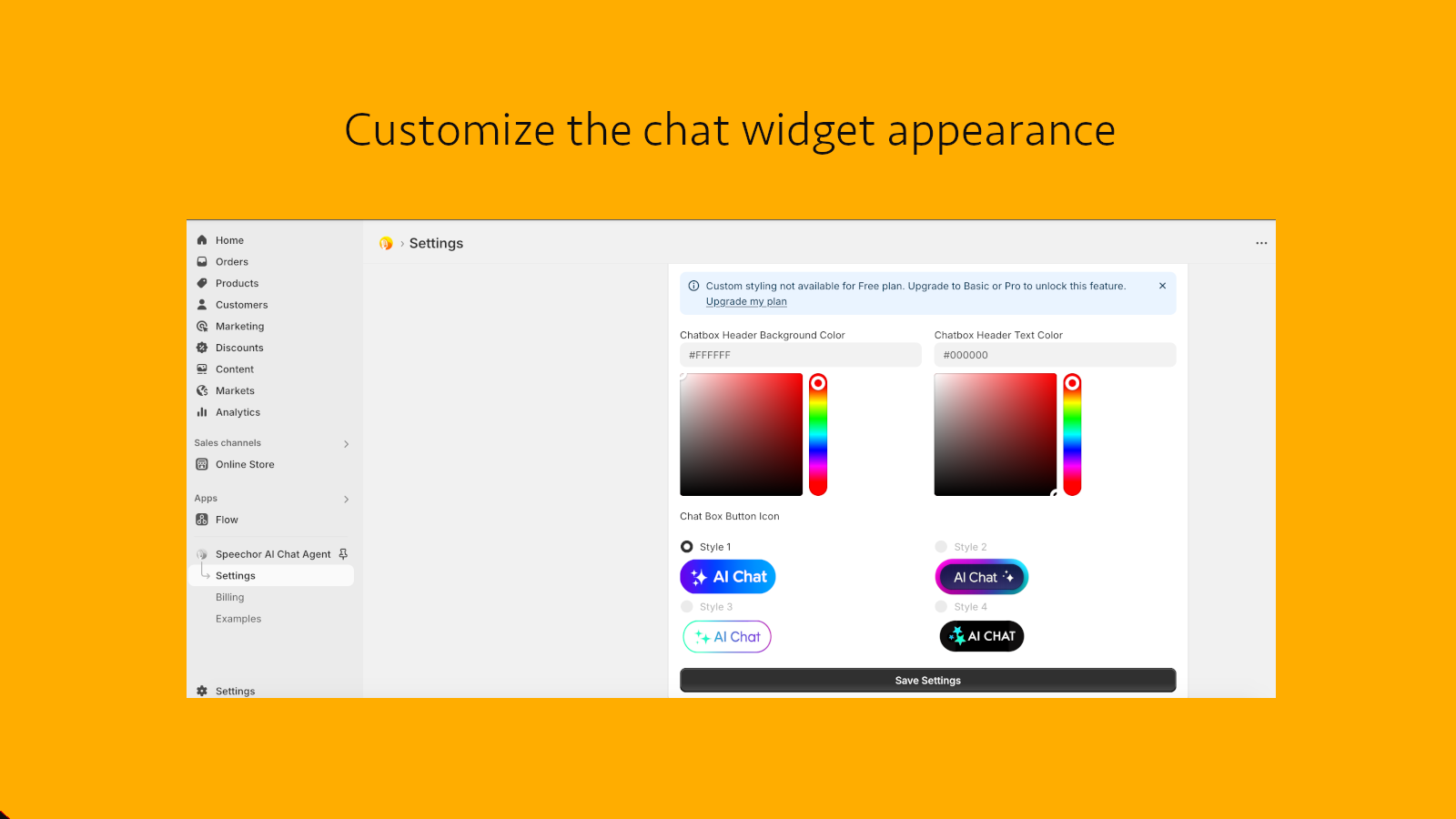 Customize the chat widget appearance