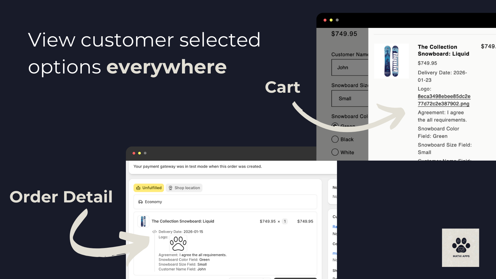 product personalizer, image upload, order field