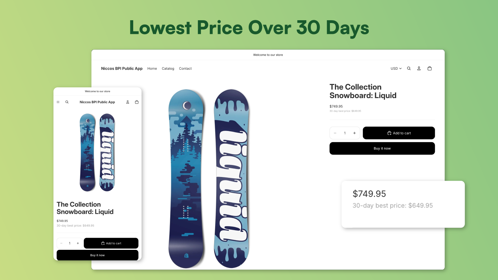 Lowest Price Over 30 days