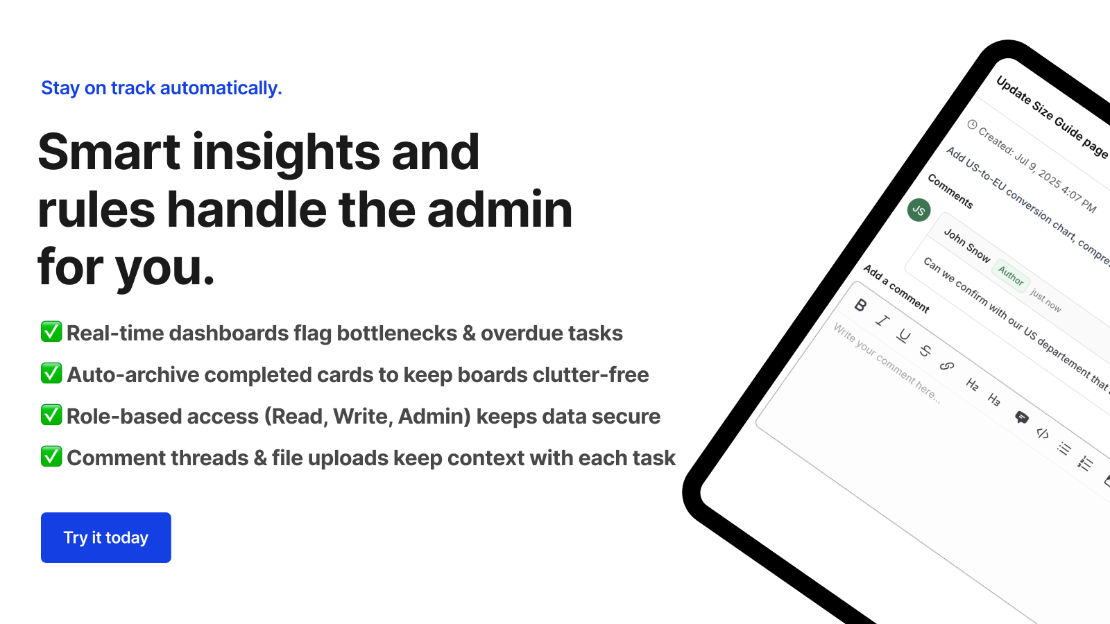 Smart insights and rules