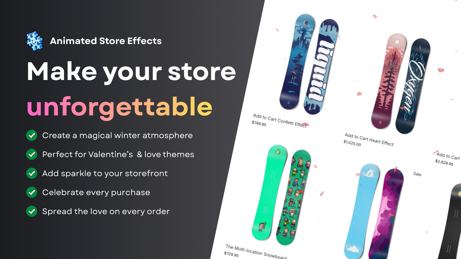 Animated Store Effects for Shopify Stores