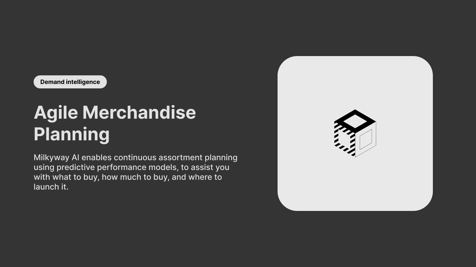 Agile Merchandise Planning