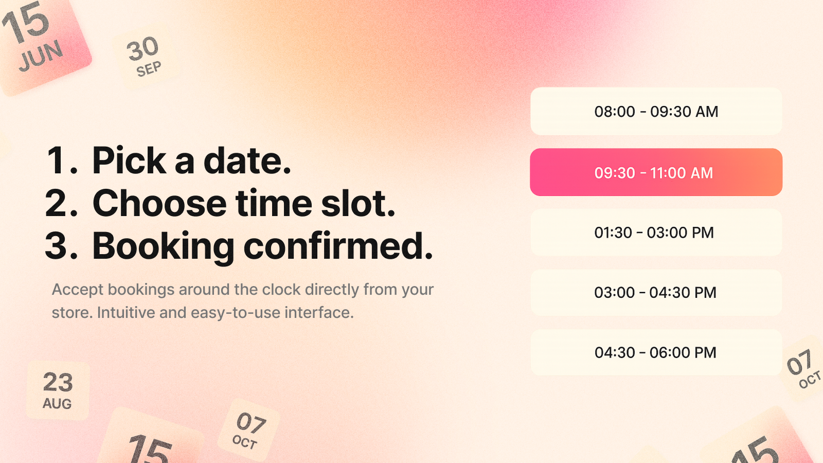 turn your store into a booking machine