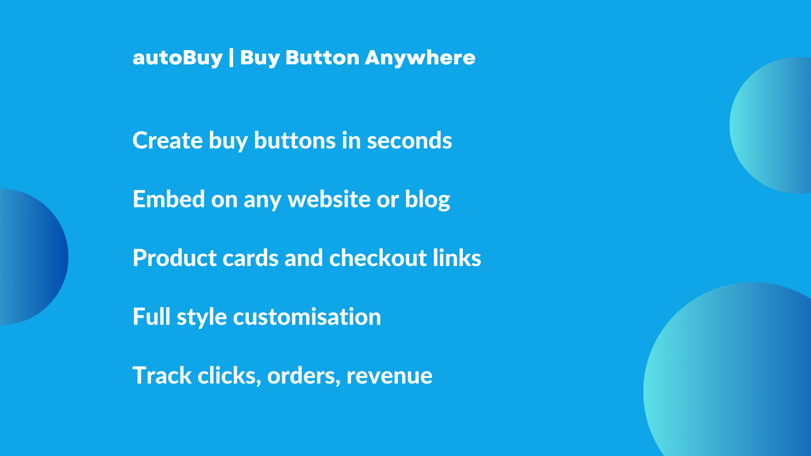Create buttons, product cards and checkout links