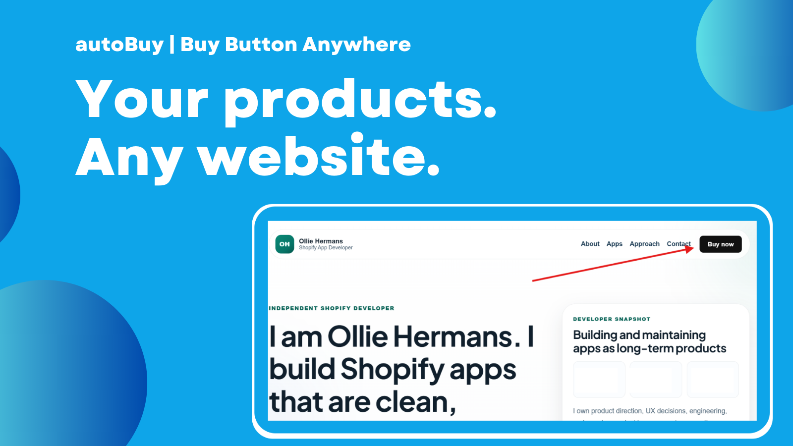 Turn any page into a product sales channel
