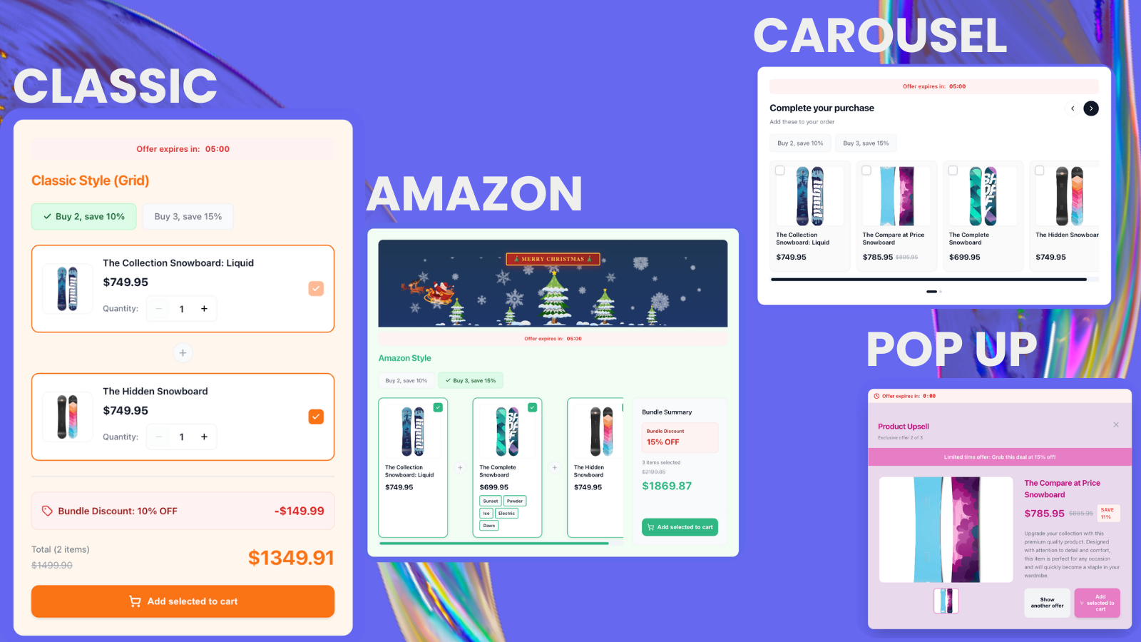 Beautiful product recommendation widgets 