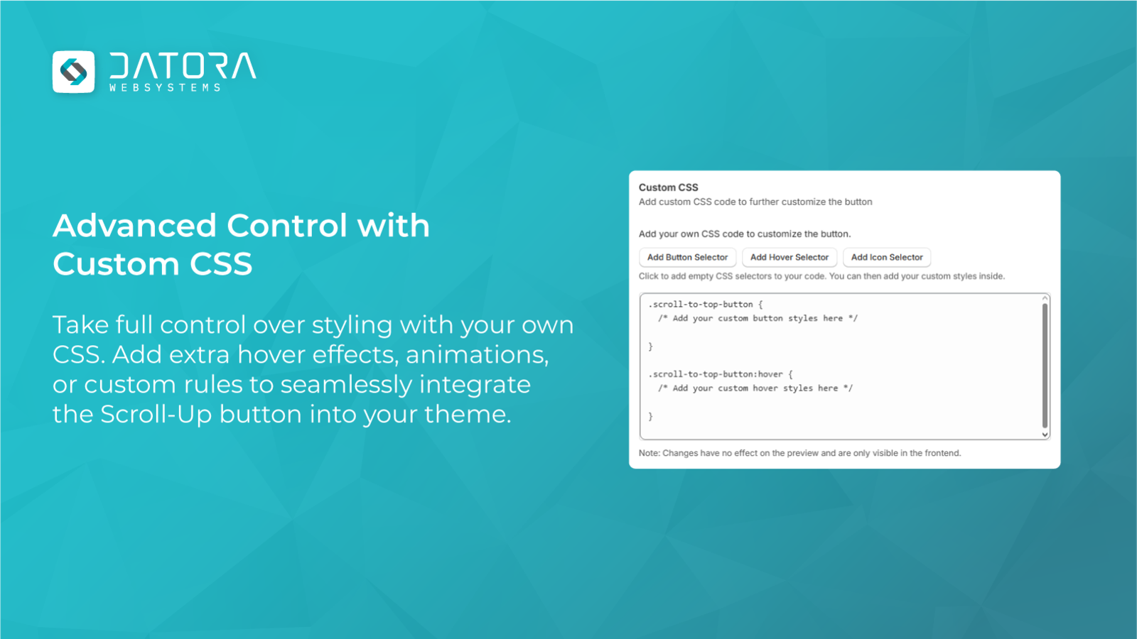 Advanced Control with Custom CSS