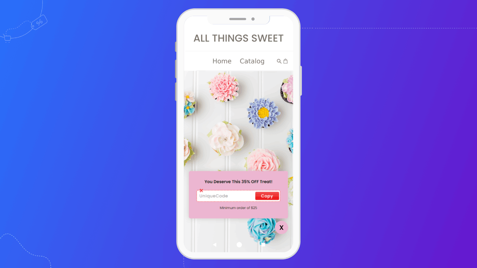 Collect emails using coupon pop ups