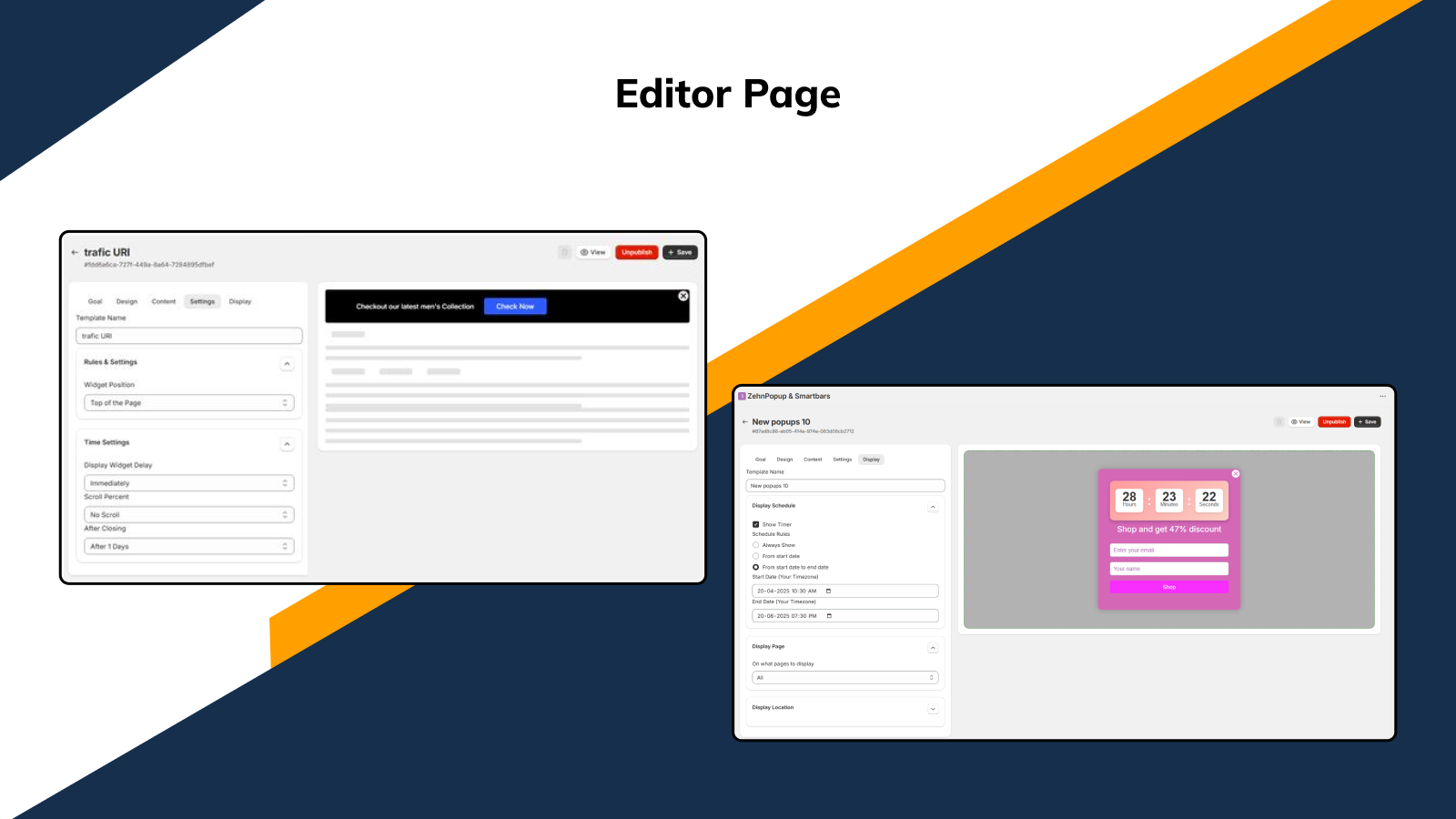 Editor page