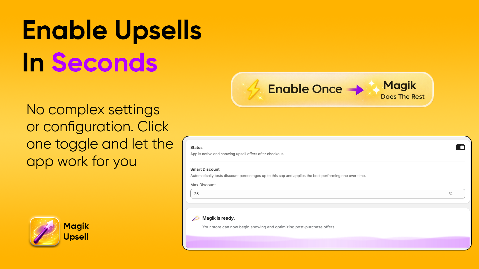 enable post purchase upsells in one click