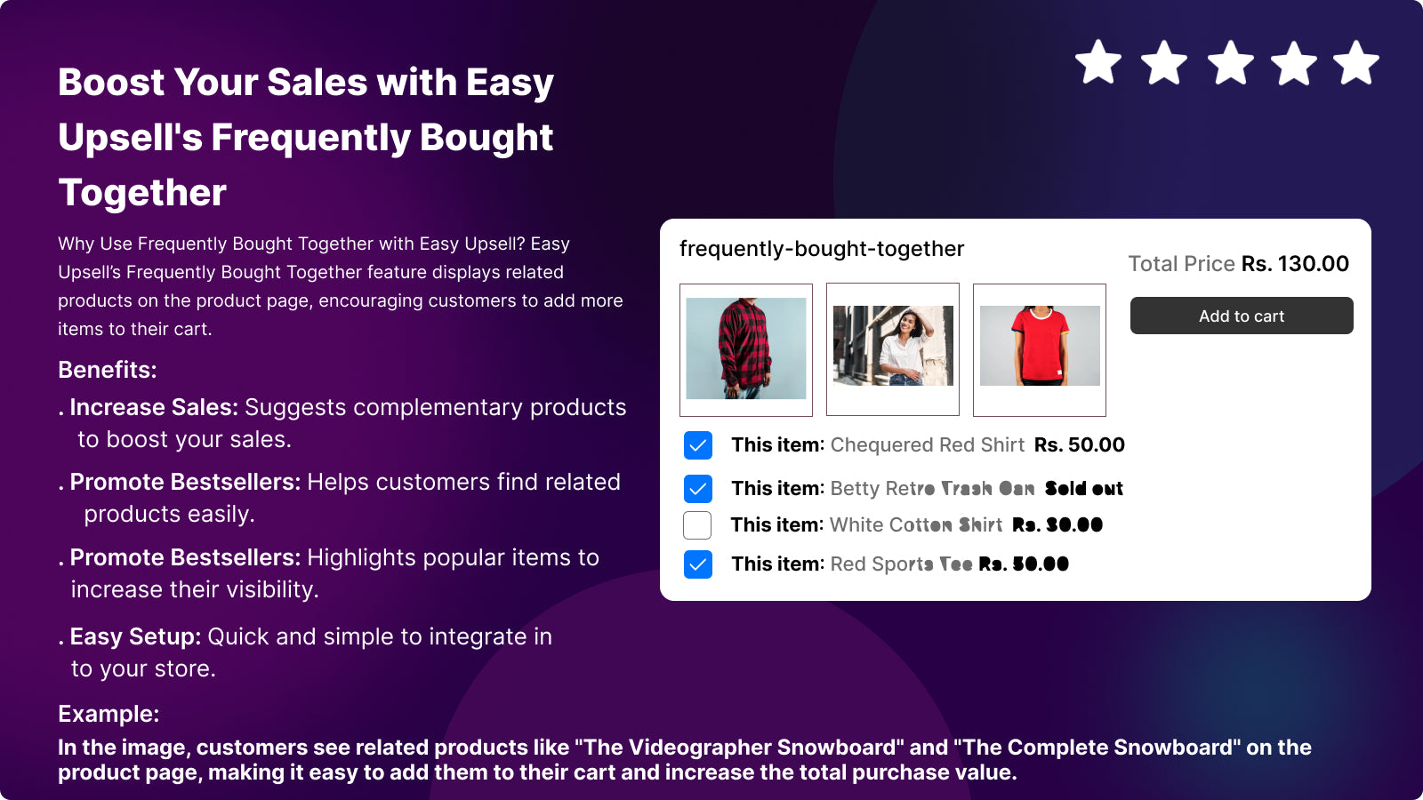 frequently bought together products shows like this