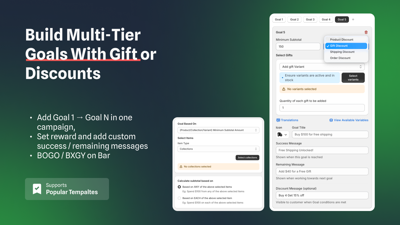 goal progress bar shopify