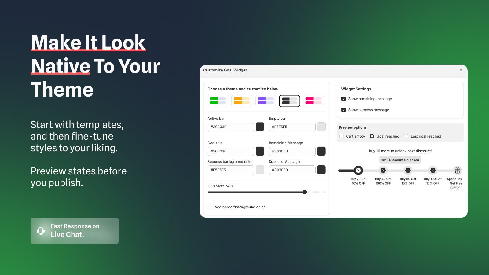 advance progress bar based on conditions