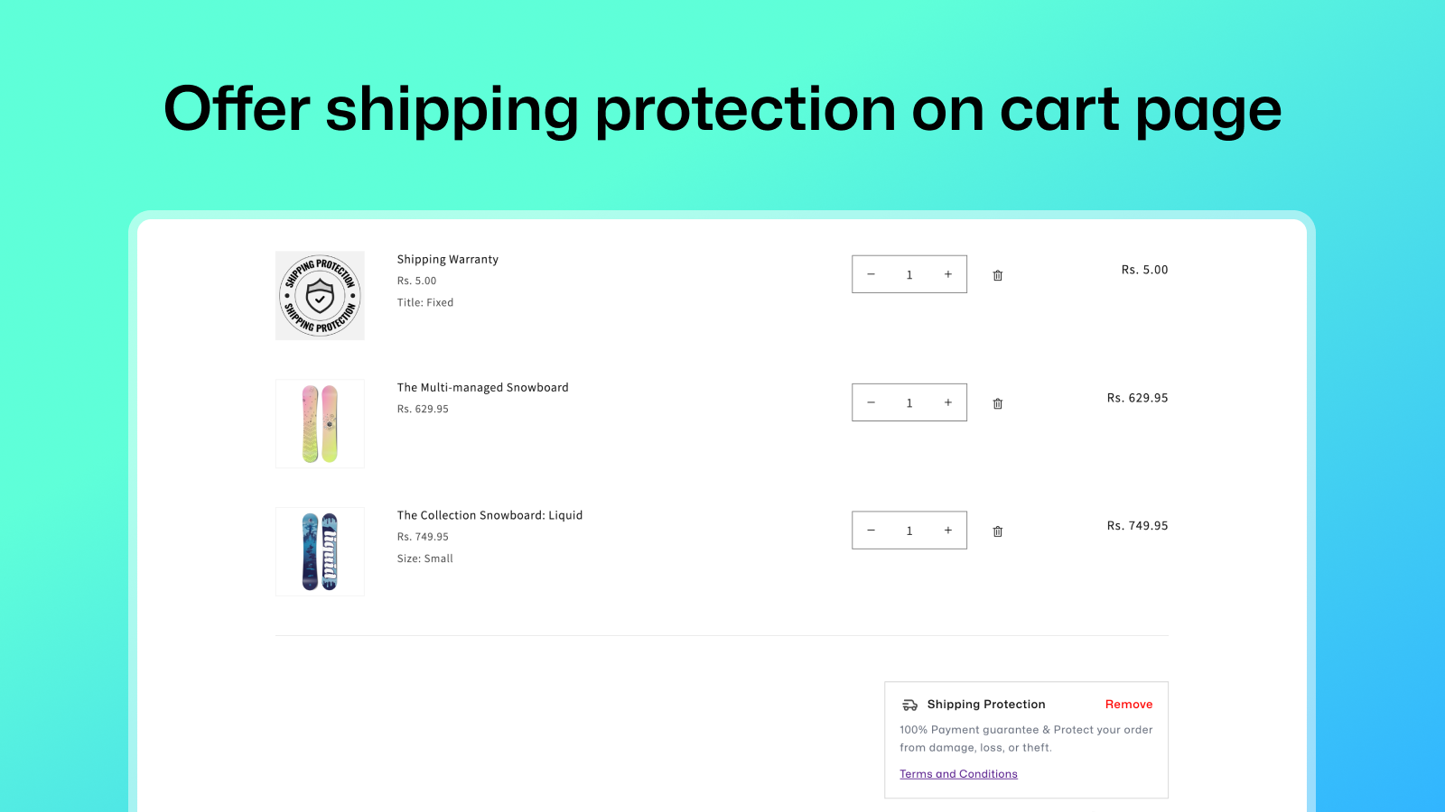 shipping protection opt-in on checkout page