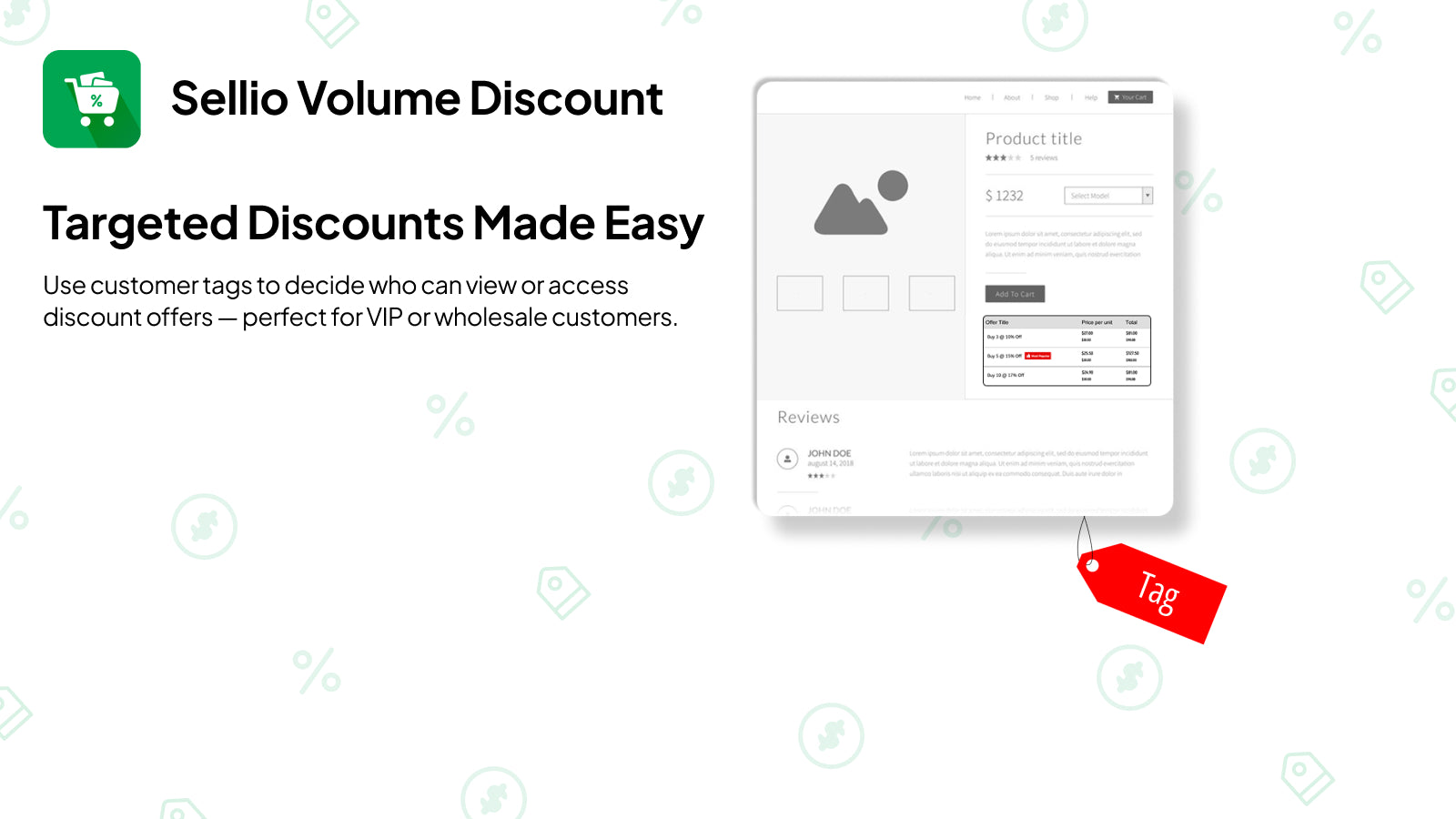 Hide/Show discount offers to specific customers using Tag