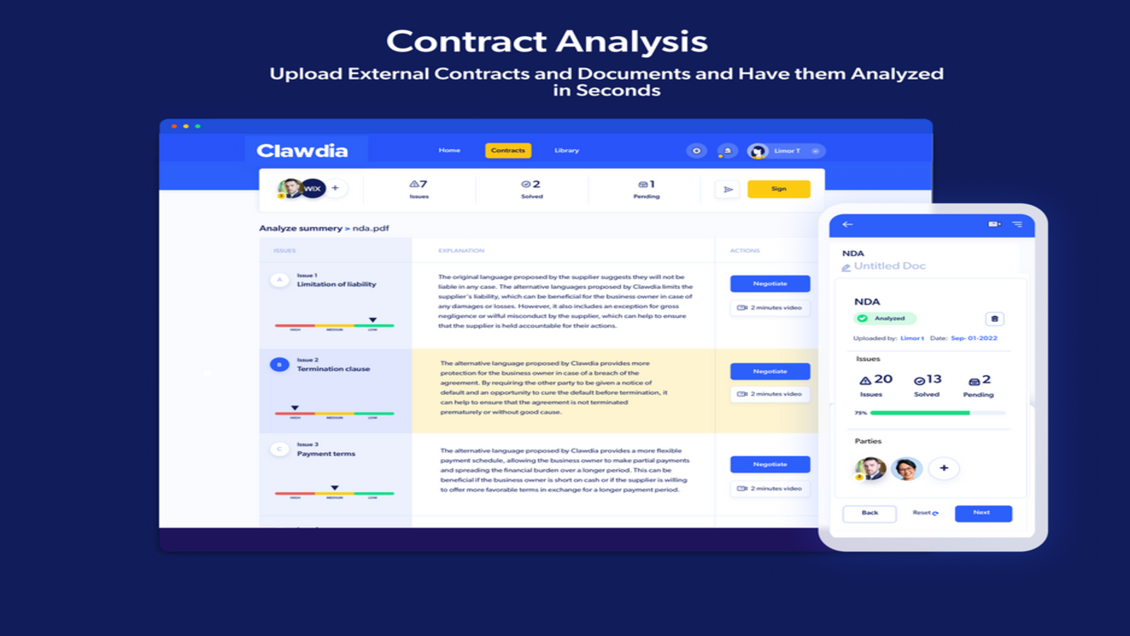 Analyze contracts screenshot