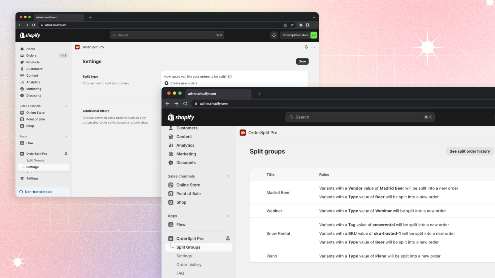 Split Orders in Shopify