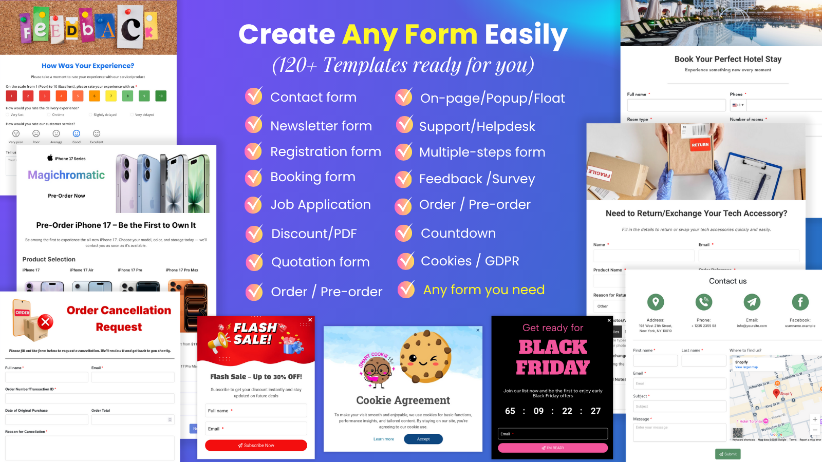Create Any Type of Form: Contact, Registration, Newsletter & Mor