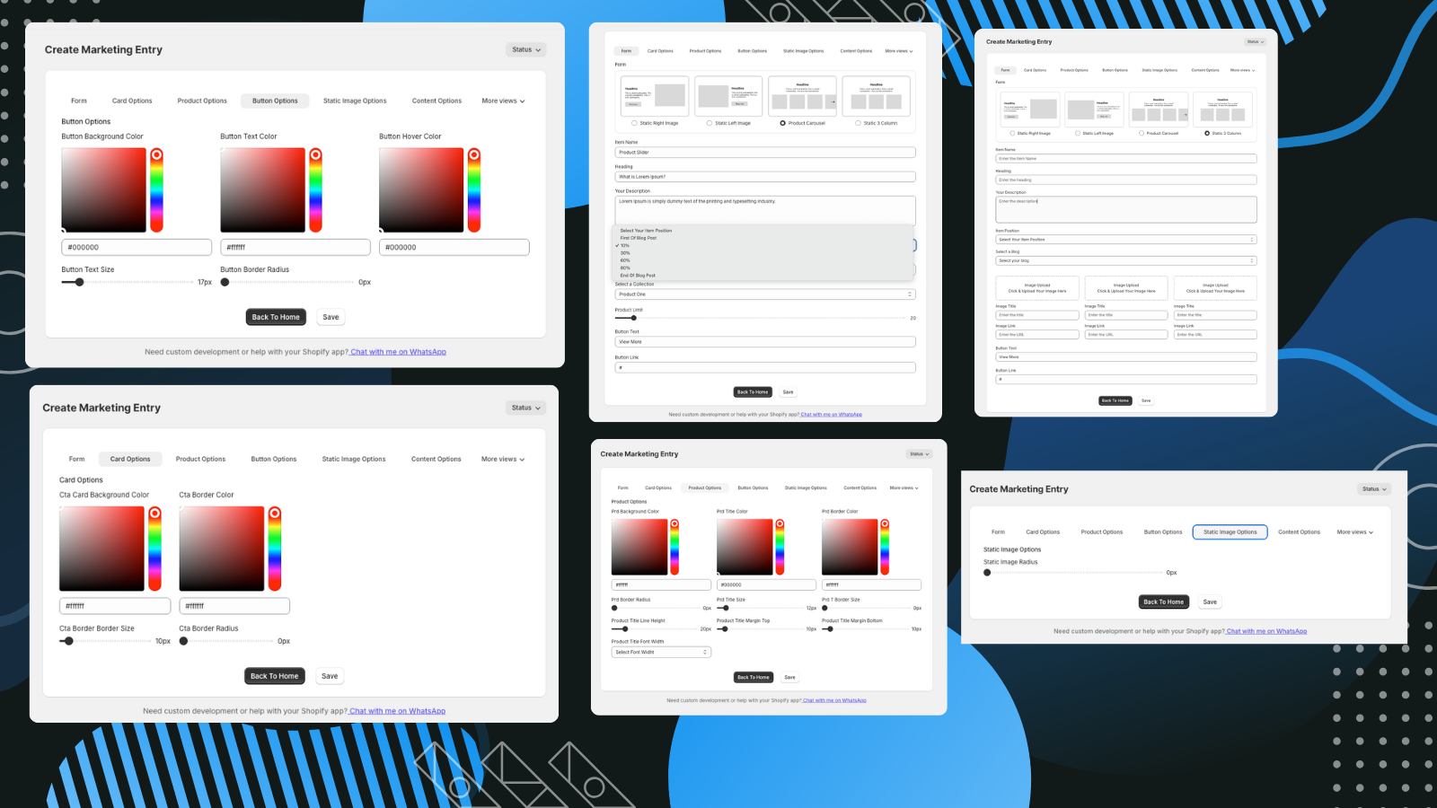 Blog CTA Backend View