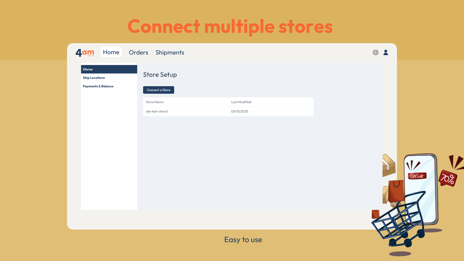 page: connect multiple stores