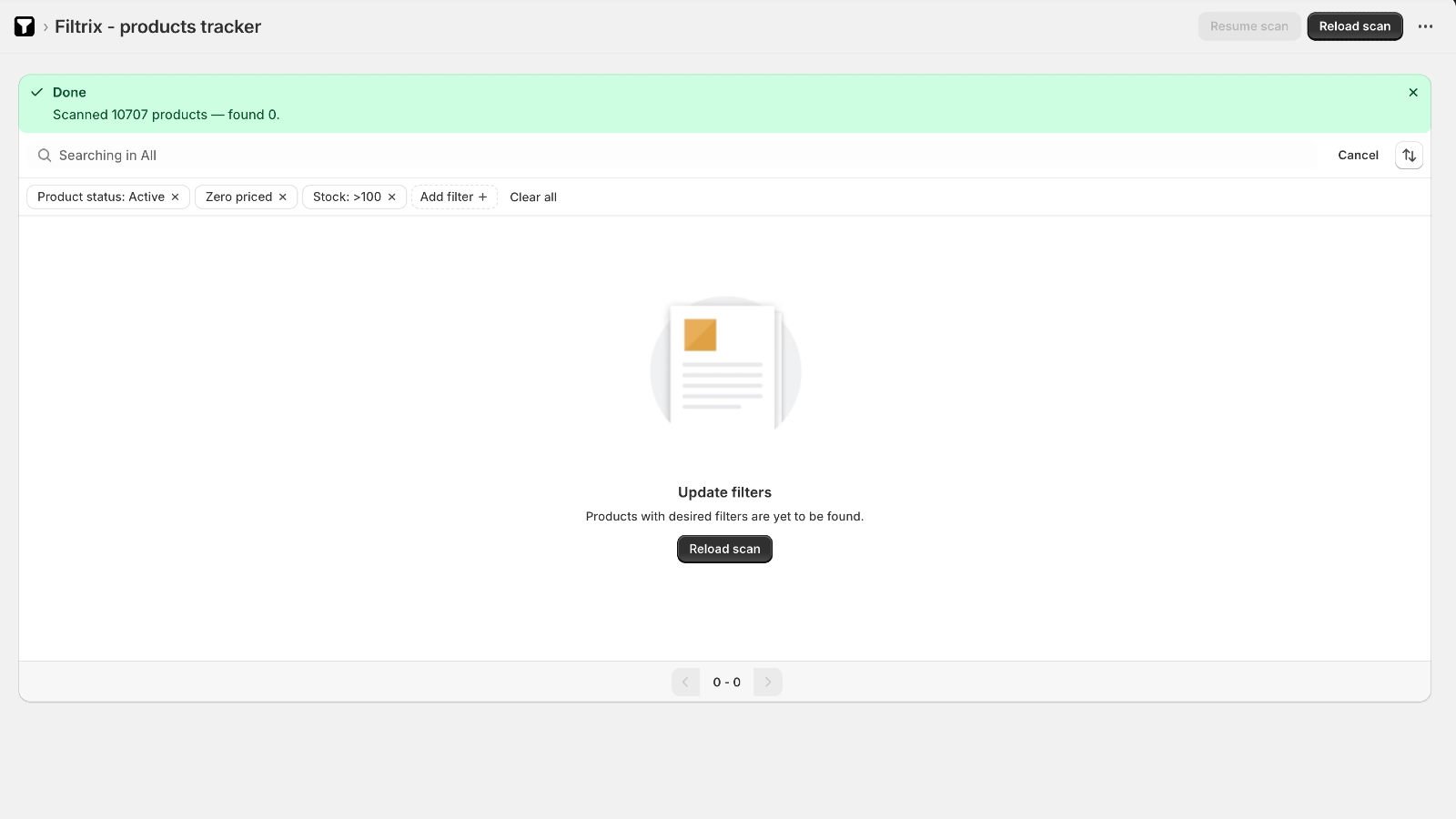 Done state empty screenshot