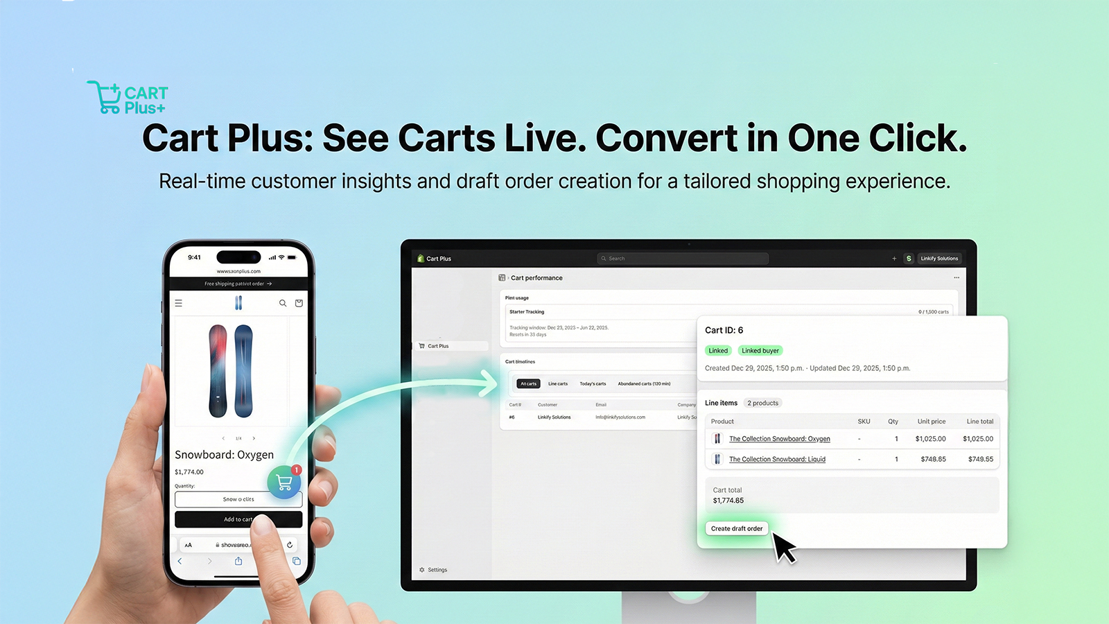Cart Plus - See live Carts