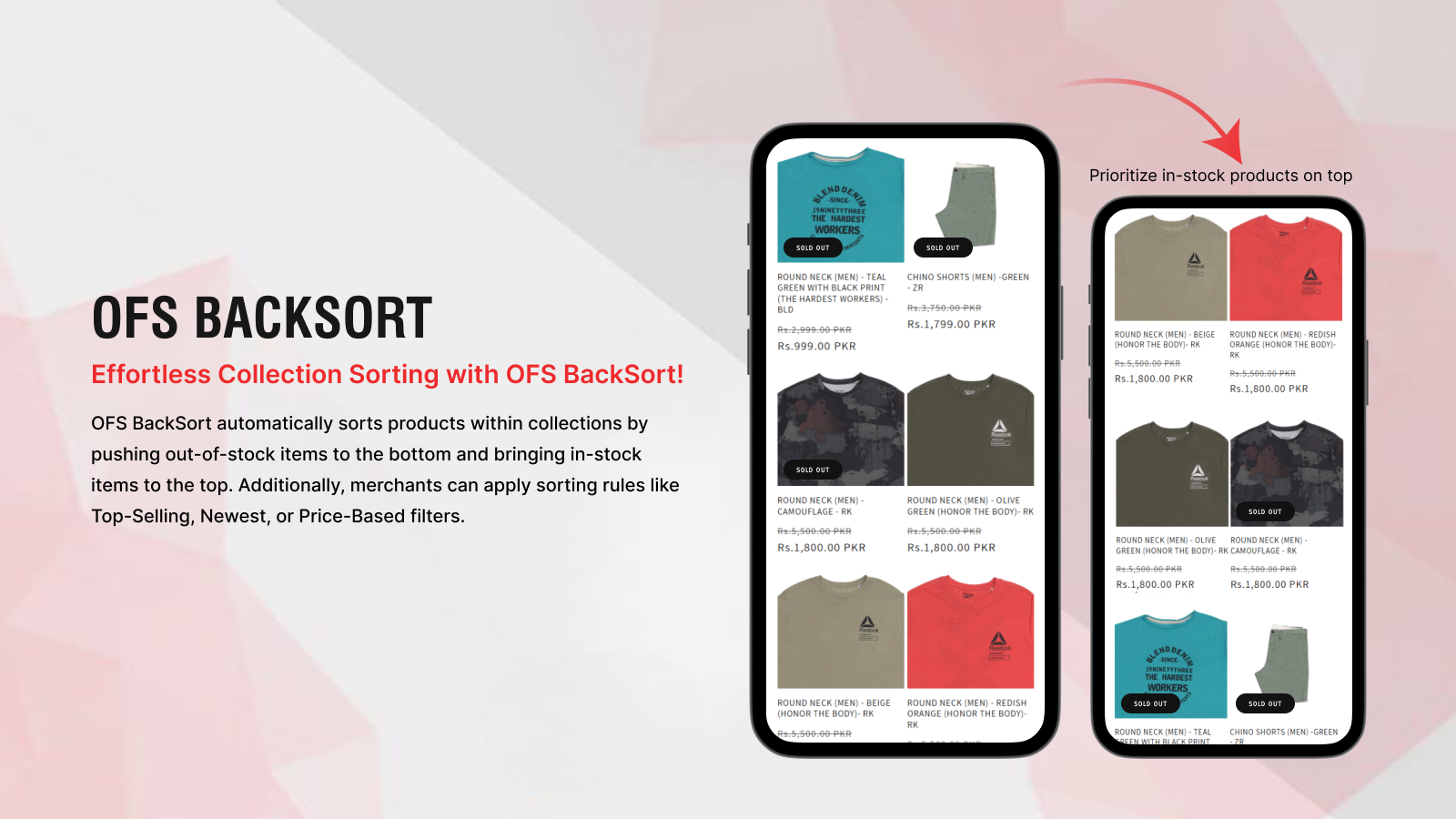 Prioritize in-stock products on top
