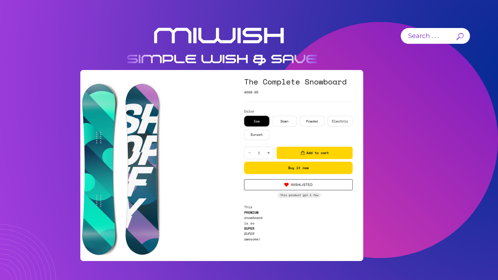 Customer wishlist page to review and manage saved items