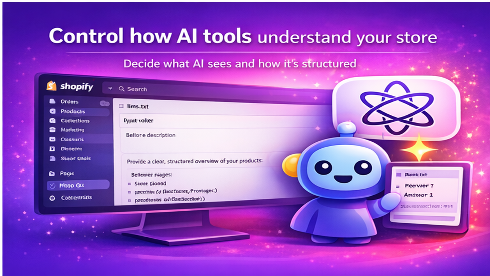 Control how AI tools understand your store