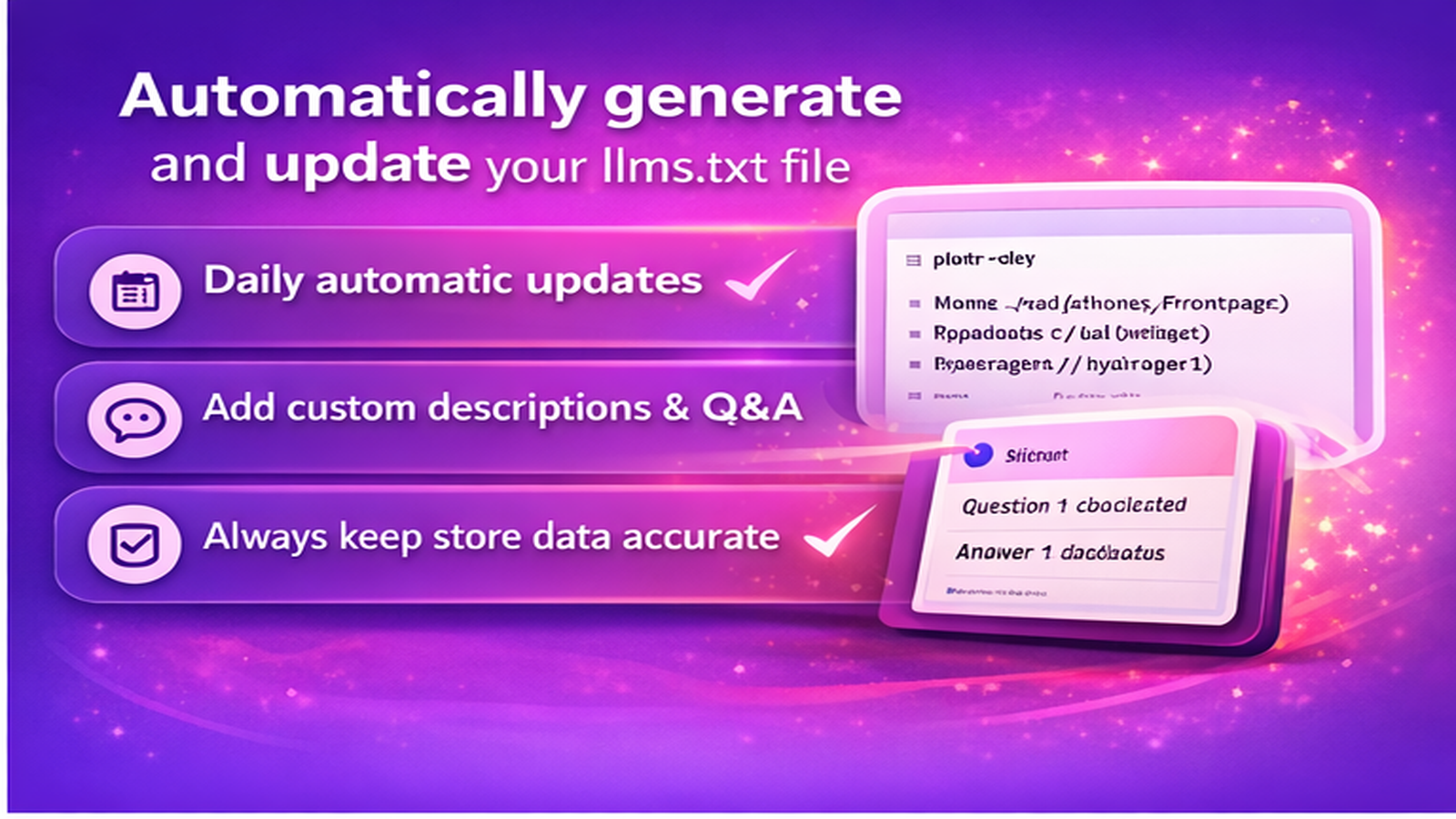 Automatically generate and update your llms.txt file